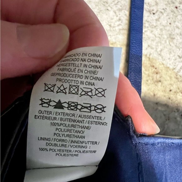 Primark Blue and Gold Crossbody Bag with Chain Strap - Picture 5 of 5